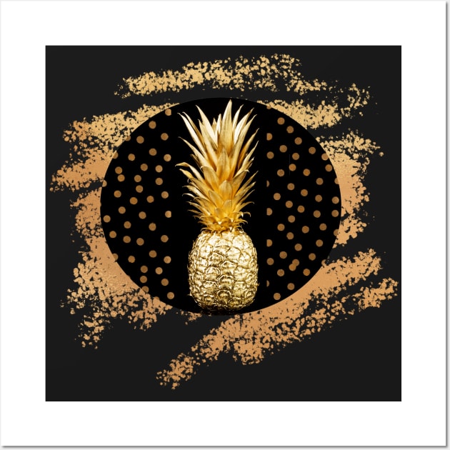 GOLD & BLACK - Pineapple Wall Art by O.M design